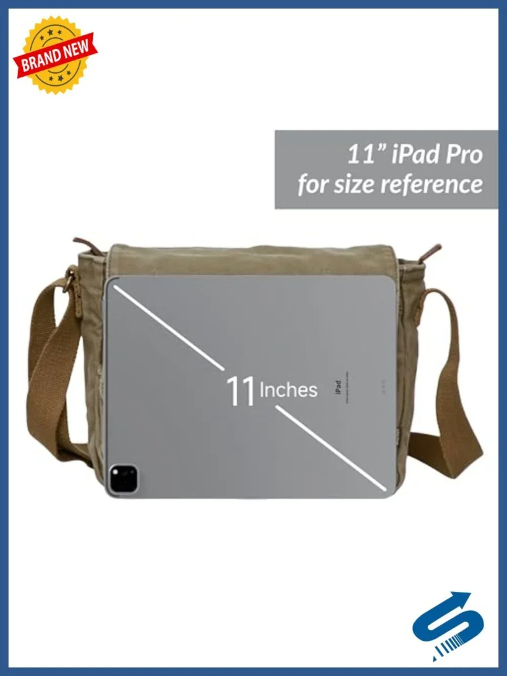 Canvas Messenger Bag - Vintage Crossbody Shoulder Bag Military Satchel